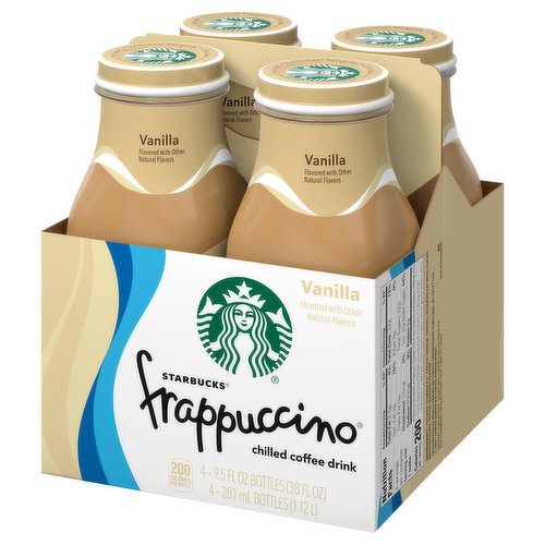 Starbucks Frappuccino, Vanilla, Glass Bottles, 9.5 Fl Oz (15 Count)