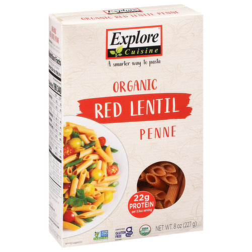 Explore Cuisine Penne, Organic, Red Lentil