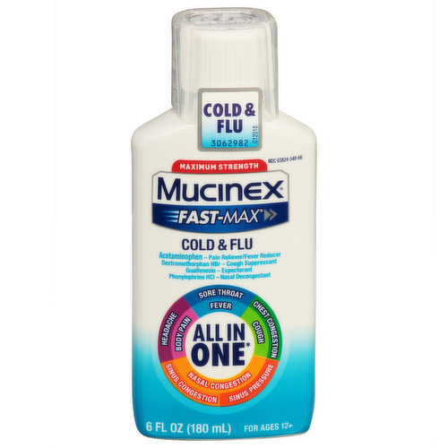 Mucinex Cold & Flu, Maximum Strength