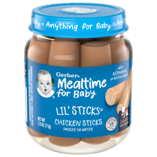 Chicken Sticks, Mealtime for Baby, 10+ Months