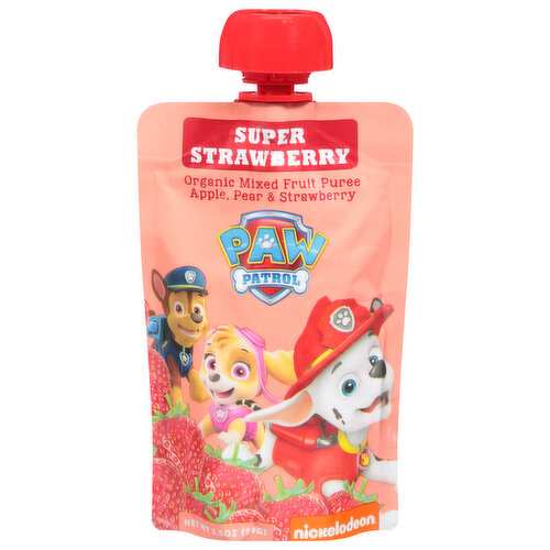 Paw Patrol Mixed Fruit Puree, Organic, Super Strawberry