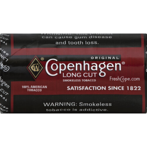 Copenhagen Smokeless Tobacco, Long Cut, Original