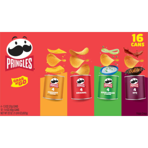 Pringles Potato Crisps, Assorted, Grab N’ Go