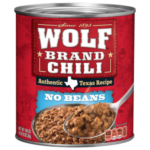 Wolf Brand Chili, No Beans