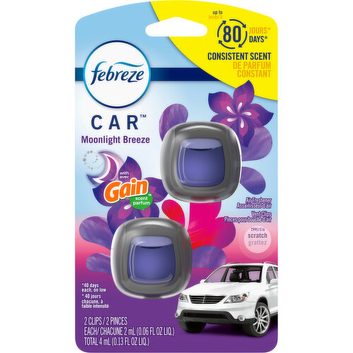 Febreze Air Freshener, Vent Clips, Moonlight Breeze