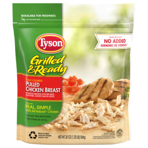Tyson Grilled & Ready Fully Cooked Pulled Chicken Breast, 20 ounces