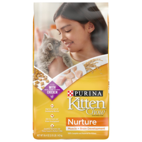 Purina Kitten Food, Muscle + Brain Development, Nurture