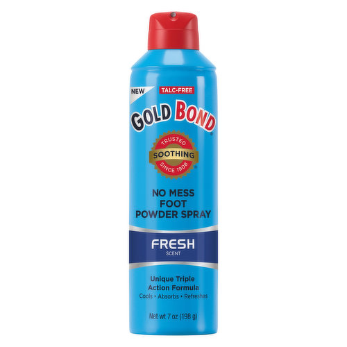 Gold Bond Foot Powder Spray, No Mess, Fresh Scent