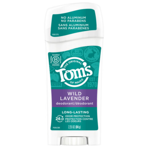 Tom's of Maine Deodorant, Wild Lavender, Long-Lasting