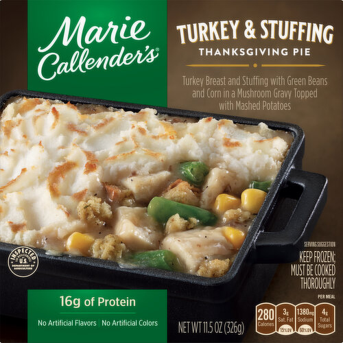 Marie Callender's Thanksgiving Pie, Turkey & Stuffing