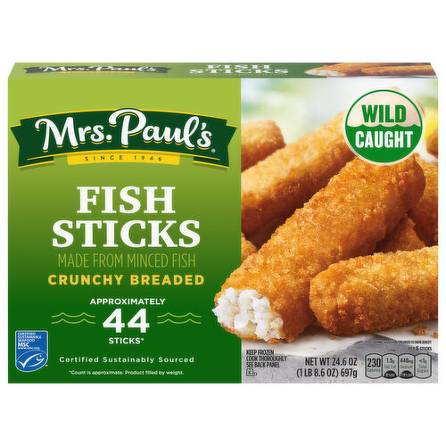Mrs. Paul's Fish Sticks, Crunchy Breaded
