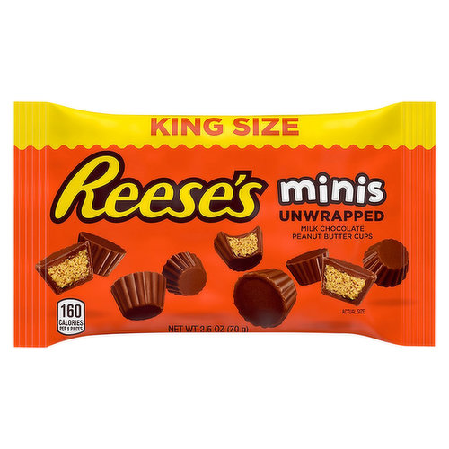 Reese's Peanut Butter Cups, Chocolate Candy, Big Cup, King Size (Pack of 16)