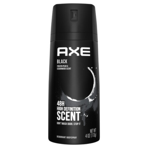 Axe Deodorant Body Spray, Black, Frozen Pear & Cedarwood Scent