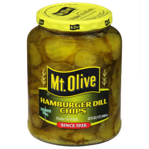 Mt Olive Pickles, Hamburger Dill Chips