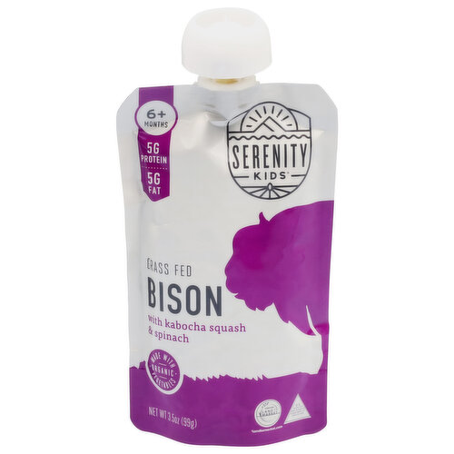 Serenity Kids Bison, Grass Fed, 6+ Months