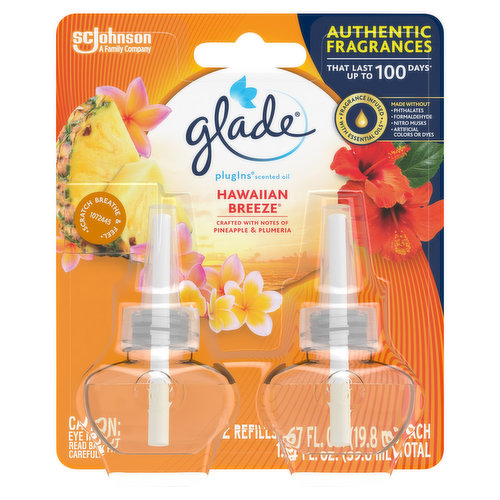 Glade Scented Oil Refills, Hawaiian Breeze