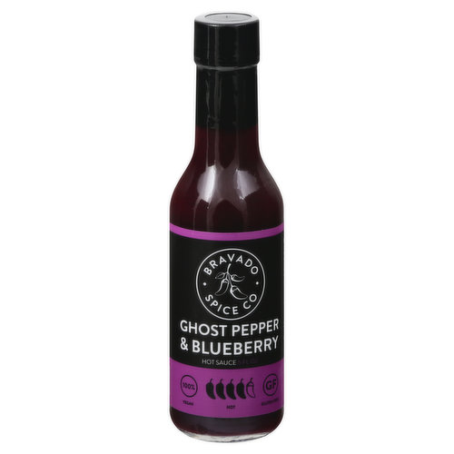 Bravado Spice Co. Hot Sauce, Ghost Pepper & Blueberry, Hot