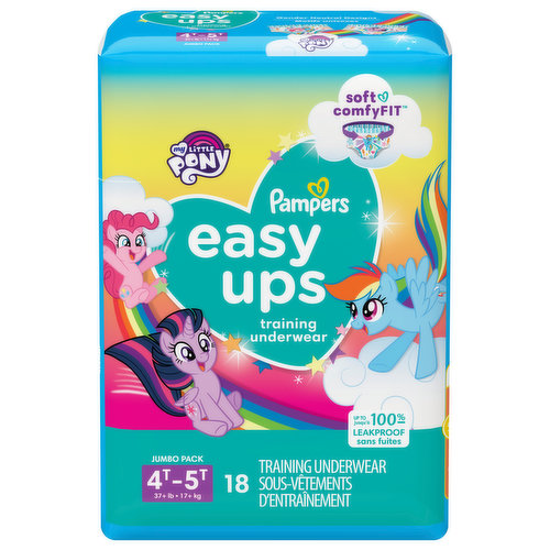 Pampers Easy Ups Training Underwear Boys Size 5 3T-4T 100 Count - 100 ea