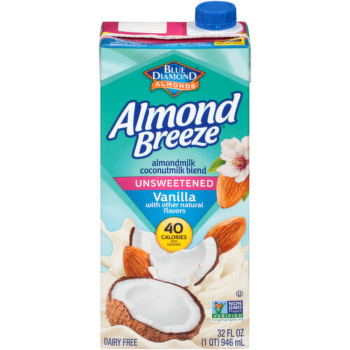 Almond Breeze Almond Beverage, Vanilla, Unsweetened