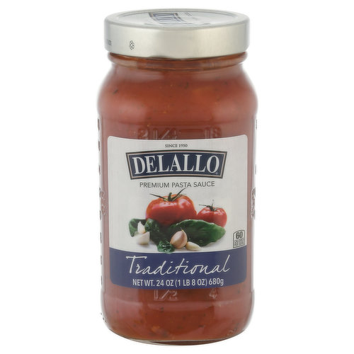 Delallo Pasta Sauce, Premium, Traditional