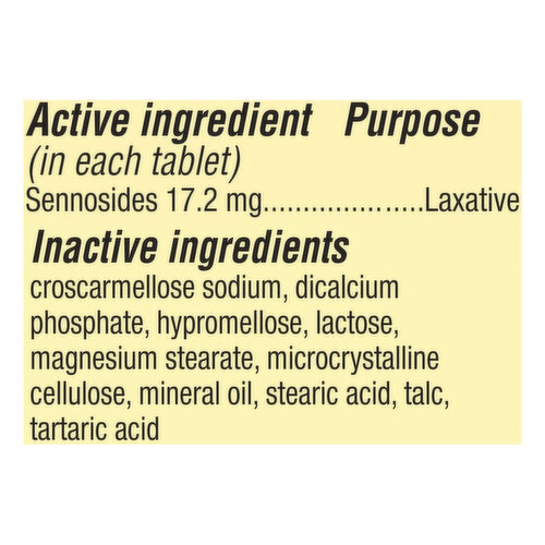 Senokot Constipation Relief, Extra Strength, Overnight, Tablets - 36 Each Image 2 of 2