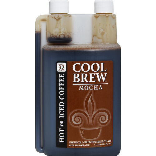 Cool Brew Coffee, Hot or Iced, Mocha