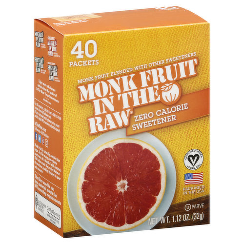 Monk Fruit in the Raw Sweetener, Zero Calorie