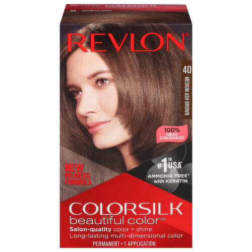 Revlon Permanent Hair Color, Medium Ash Brown, 40