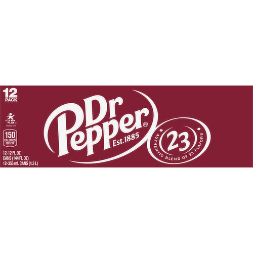 Dr Pepper Soda, 12 Pack