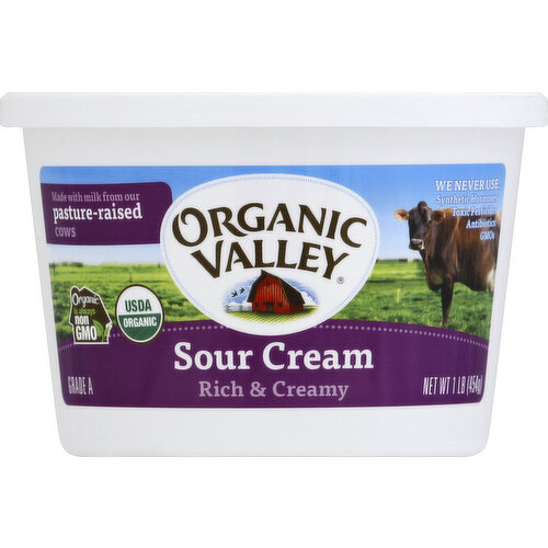 Organic Valley Sour Cream, Rich & Creamy