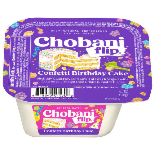 Limited batch. Only natural ingredients. Made with milk from cows not treated with BST. Milk from rBST-treated cows is not significantly different.