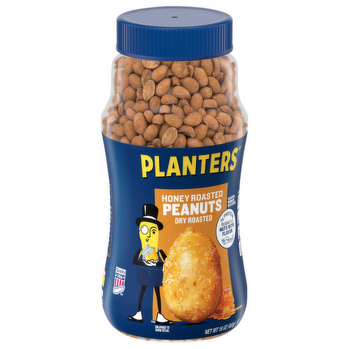 Planters Peanuts, Dry Roasted, Honey Roasted - FRESH by Brookshire's