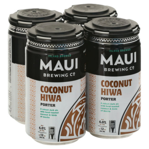 Maui Brewing Co. Beer, Porter, Coconut Hiwa