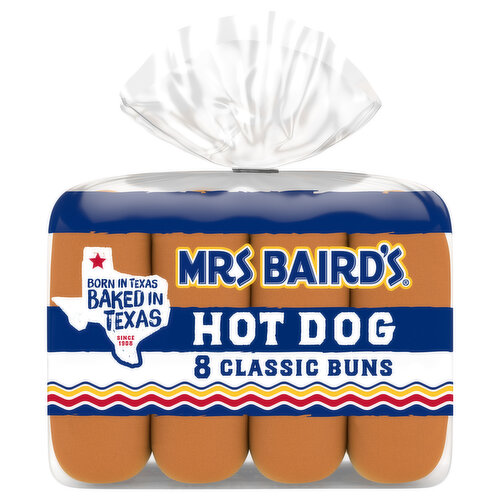 Mrs Baird's Classic Buns, Hot Dog