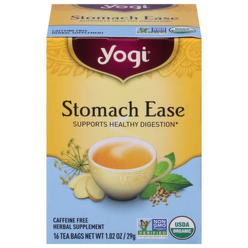 Yogi Stomach Ease, Caffeine Free, Tea Bags