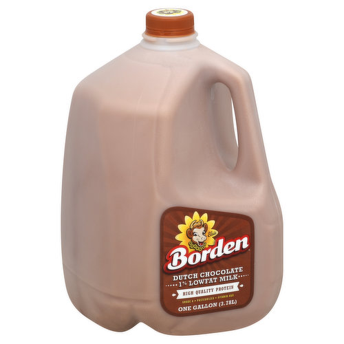 High quality protein. Grade A. Pasteurized. Vitamin A & D. The Borden Difference: Always creamy rich taste. Great chocolate flavor with eight essential nutrients. Refuel & recover after workouts. No artificial growth hormones (FDA has determined that there is no significant difference between milk from artificial growth hormone treated cows and non-treated cows). Approved by Elsie.