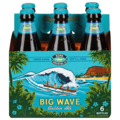 Kona Brewing Co Beer, Golden Ale, Big Wave