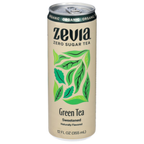 ZEVIA Tea, Green, Organic, Sweetened