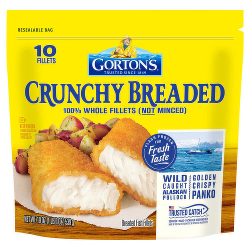 Gorton's Fish Fillets, Crunchy Breaded