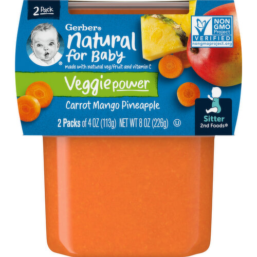 Gerber Carrot Mango Pineapple, 2 Pack