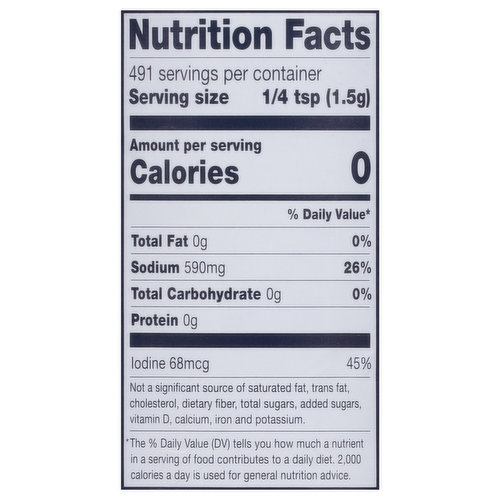 Calories in Morton Season-All Seasoned Salt and Nutrition Facts