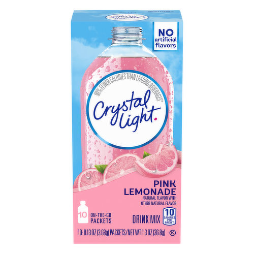 Crystal Light Lemonade, Fruit Punch, Raspberry Lemonade and Wild