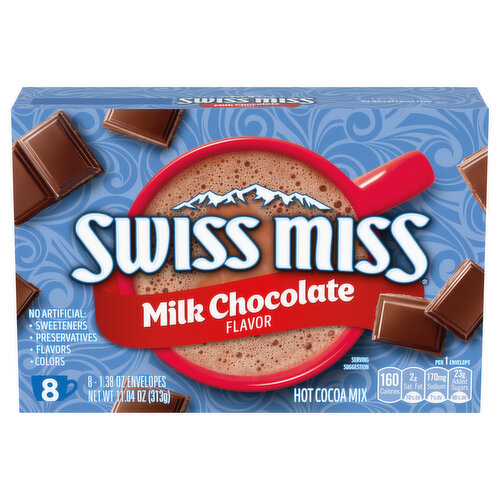 Swiss Miss Hot Cocoa Mix, Milk Chocolate Flavor, 8 Pack