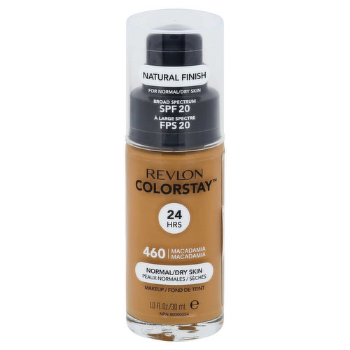 Revlon Makeup, Natural Finish, Macadamia 460, Broad Spectrum SPF 20