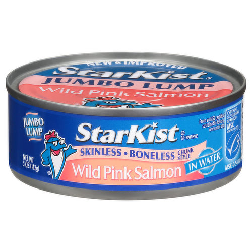 Starkist Pink Salmon Wild Boneless Skinless Chunk Style Jumbo Lump 5823