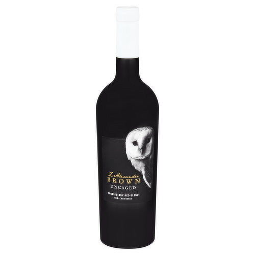 The owl is a guardian of the vine and myths say it is present when the spirit is set free. Our winemaking style is also uncaged and takes us to California's coastal and valley vineyards in our pursuit of creating wines that offer big and bold flavors yet finish with uncommon finesse. With each vintage there is a pure connection to the land that we are proud to share every time a bottle is opened. Zac Brown, proprietor. John Killerbrow, winemaker. ZAlexanderBrown.com. 14.5% alc. by vol. 29 Cleared & bottled by Z. Alexander Brown Wines - Napa & Manteca, CA.