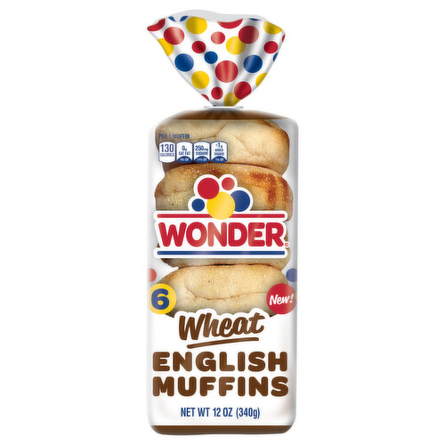 Wonder English Muffins, Wheat