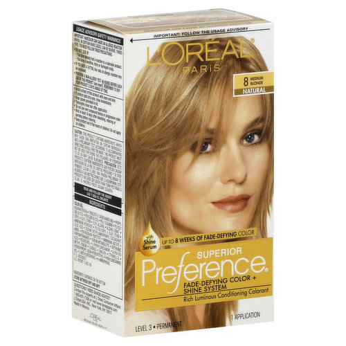 Superior Preference Permanent Color, with Shine Serum, Warmer