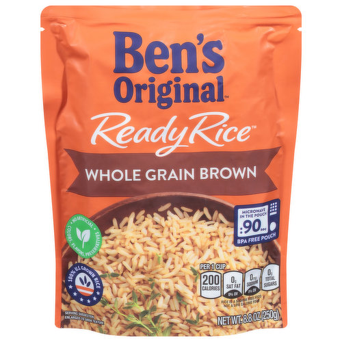 Microwave in the pouch: 90 sec. Discover Ben's Original: You know us as the brand behind the world's best rice. Now find out how we're making the world better, creating opportunities that offer everyone a seat at the table. Good to Know: Enjoy any day of the week for a wholesome meal.