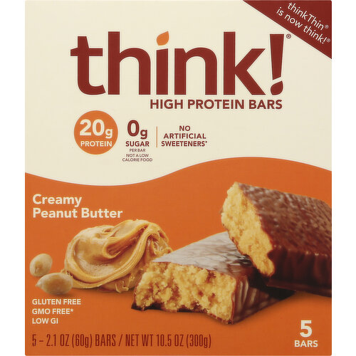 Think! High Protein Bars, Creamy Peanut Butter